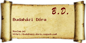 Budaházi Dóra névjegykártya