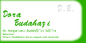 dora budahazi business card